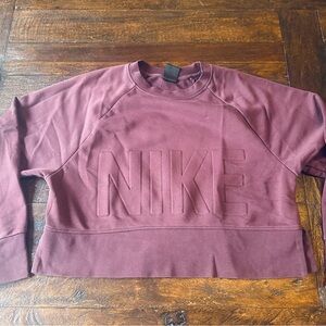 Nike Maroon Crewneck Crop Sweatshirt